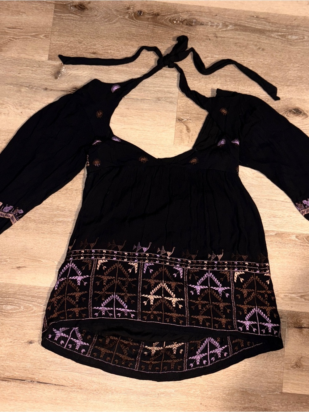 Free People Rhiannon Embroidered Mini Dress